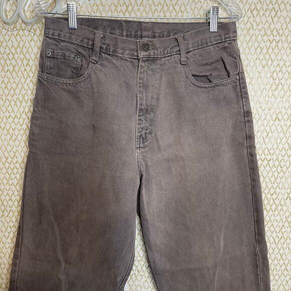 VINTAGE Gray PACE Jeans Wear Relaxed Straight Leg Mens Cut Off Jeans Size 32 - Picture 2 of 11